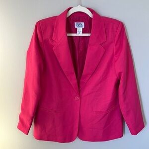 NWOT BFA Classics Woman's Hot Pink Blazer
